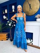 Kendall Strappy Occasion Dress Paisley Blue image