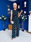 Melissa Polka Top &amp; Trouser Set Black
