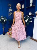 Fiona Sleeveless Midi Dress Cherry Pink image