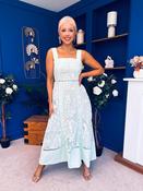 Maeve Crochet Detail Occasion Midi Dress Mint image