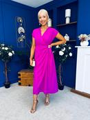 Opal Gold Clasp Detailed Midi Dress Orchid image