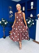 Samantha Tiered Midi Dress Polka Coco image
