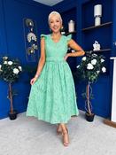Jodie Crochet Detail Occasion Dress Green