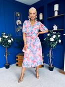 Daire Pleated Midi Dress Floral Pink image