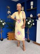 Eina Pleated Midi Dress Floral Yellow image