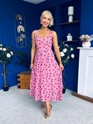 Nadia Sleeveless Midi Dress Polka Pink image