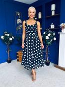 Nadia Sleeveless Midi Dress Polka Black image