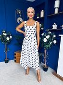 Nadia Sleeveless Midi Dress Polka White image