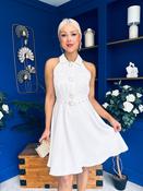 Francesca Button Up Midi Dress White image