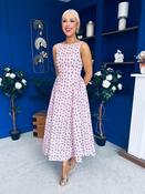 Delilah Detailed Occasion Midi Dress Pink