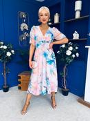 Mirren Banded Midi Dress Floral Pwr Pink image