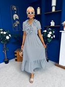 Martha Frill Detail Midi Dress Check Black image