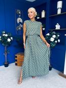 Briley Detailed Top &amp; Skirt Set Polka Khaki