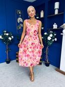Sorcha Pleated Midi Dress Floral Pink image