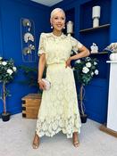 Kimberly Crochet Top &amp; Skirt Set Yellow