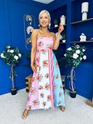 Hallie Strappy Patch Print Midi Dress  Floral image
