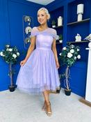 Jean Detailed Tulle Occasion Dress Lilac image