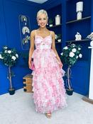 Rochelle Layered Occasion Dress Floral Pink image