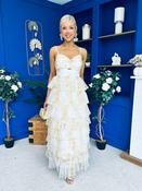Rochelle Layered Occasion Dress Floral Yellow image
