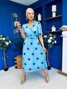 Daire Pleated Midi Dress Coco Polka Blue image