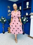 Daire Pleated Midi Dress Coco Polka Pink image