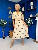 Daire Pleated Midi Dress Coco Polka Yellow image