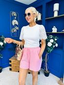 Gina Textured Casual Shorts Blush image