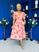 Dearbhla Banded Midi Dress Floral Peach image