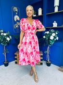 Dearbhla Banded Midi Dress Geo Pink image