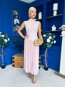 Faye Drop Waist Detailed Midi Dress Pink image