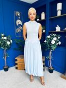 Faye Drop Waist Detailed Midi Dress Blue image