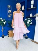 Portia Layered Chiffon Midi Dress Pink image