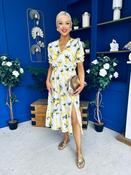 Phil Lemon Print Split Leg Midi Dress White image