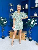 Ziggy Belted Mini Dress Geo Green image