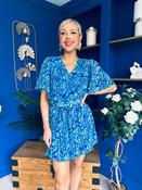 Candice Belted Mini Dress Floral Blue image