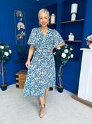 Frank Belted Midi Dress Floral Blue image