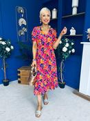Bonnie Printed Split Leg Midi Dress Multi
