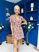 Irina Mini Dress Floral Khaki image