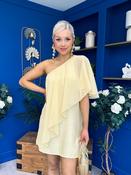 Francesca Cape Detail Shift Dress Yellow