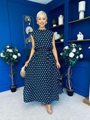 Briley Detailed Top &amp; Skirt Set Polka Navy image