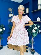 Billie Embroidered Mini Dress Floral Cream image