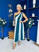 Valentina One Shoulder Midi Dress Teal image