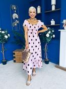 Serena Square Neck Midi Dress Coco Polka Pink image