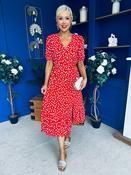 Gretta Split Leg Midi Dress Floral Red image