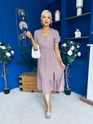Gretta Split Leg Midi Dress Polka Taupe image