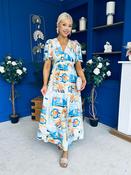 Alyssa Banded Midi Dress Printed Amber image