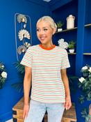 Poppi Casual Striped T-Shirt Amber image