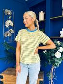 Poppi Casual Striped T-Shirt Yellow image