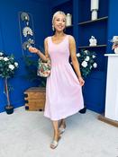 Amanda Detailed Midi Dress Baby Pink