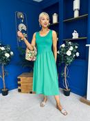 Amanda Detailed Midi Dress Emerald